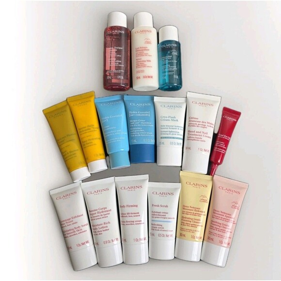 Clarins Other - New Clarins Deluxe 16-Piece Skincare & Body Travel Bundle